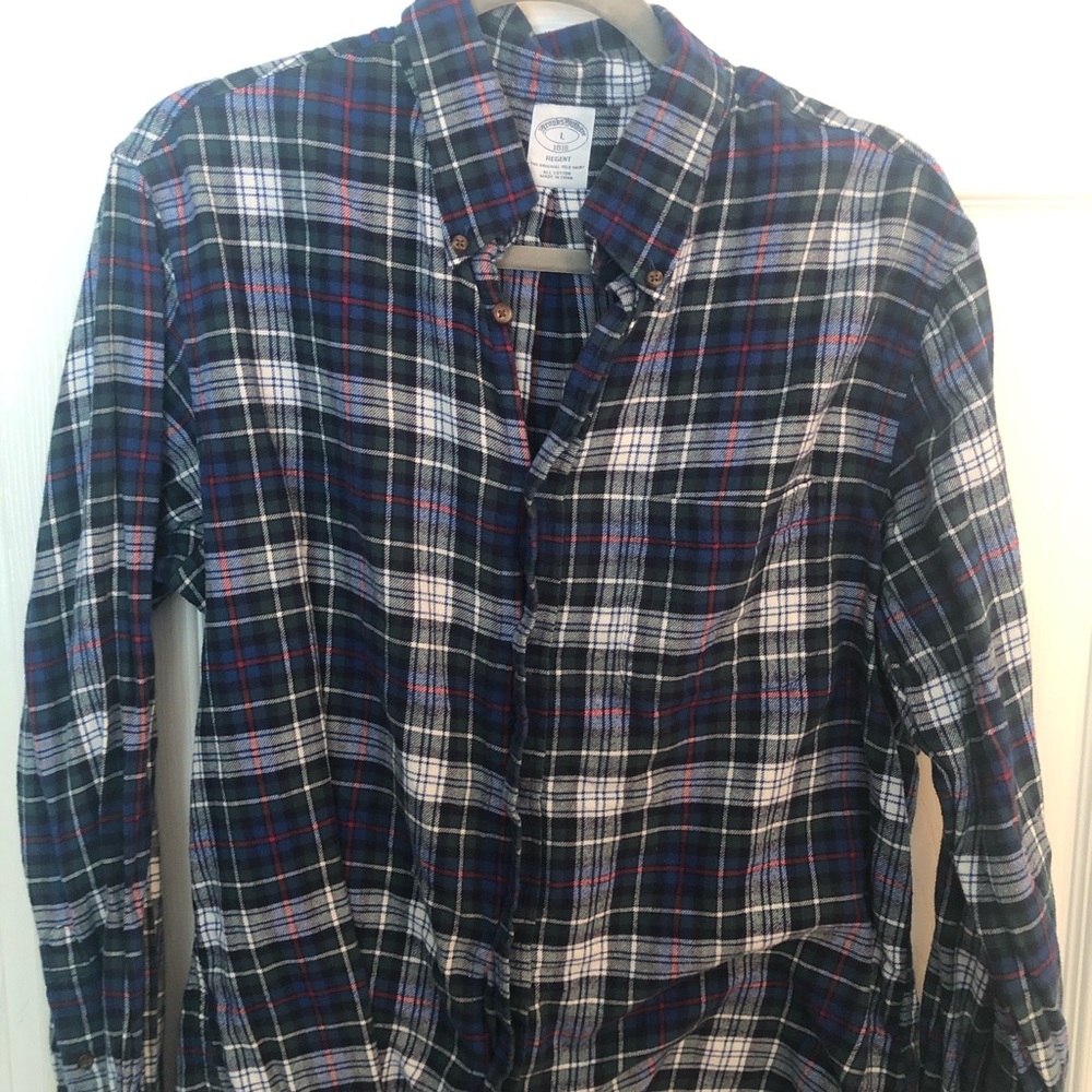 Brooks brothers flannel button down